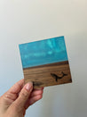 Walnut & Resin Coasters - turquoise / Blue