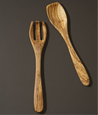 Organic Shaped Olive Wood Utensils Set